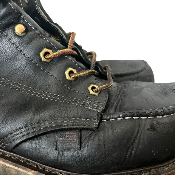 Thorogood American Heritage Max Wear Wedge Black 6” Soft Toe Work Boots Size 10 - Picture 4 of 12